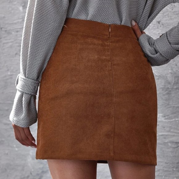 Camel Brown Mini skirt - Picture 4 of 5